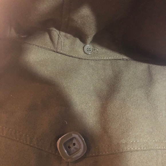 CELEBRITY PINK ARMY GREEN WOOL COAT - Picture 5 of 5